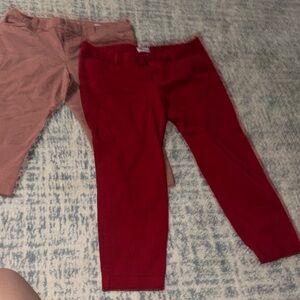 Old Navy Kids Red and Tan Leggings